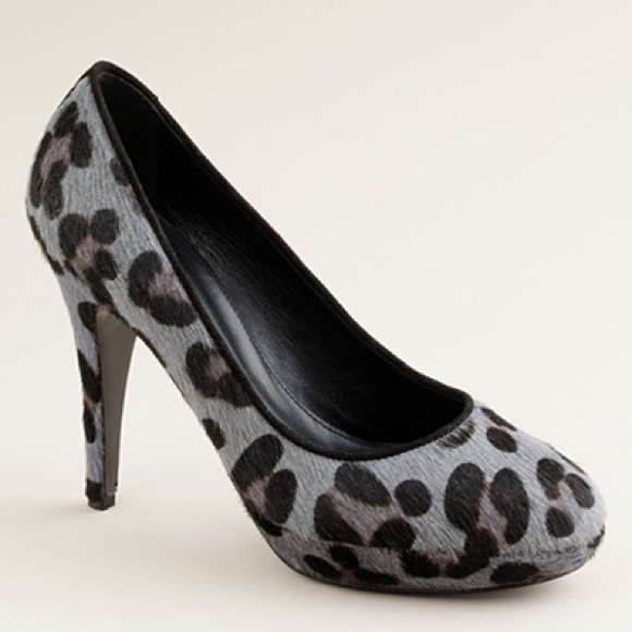 J Crew Pia calf hair leopard platform heels - Picture 5 of 10